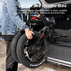 Electric Bike, 20''X4.0 Fat Tire Electric Bike for Adults | 500W Foldable Electric Bike with 48V 10Ah Battery,Professional 7 Speed,Shock Absorber, Ebike for Mountain Beach Snow