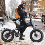 Electric Bike, 20''X4.0 Fat Tire Electric Bike for Adults | 500W Foldable Electric Bike with 48V 10Ah Battery,Professional 7 Speed,Shock Absorber, Ebike for Mountain Beach Snow