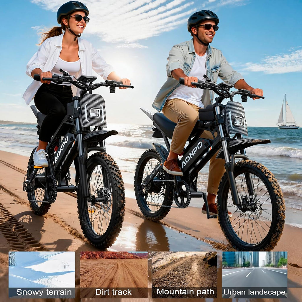 A20 Electric Bike for Adults, Peak 2000W Electric Dirt Bikes for Adults | UL 2849 48V 18.2Ah(873.6Wh) E-Bike, 100 Miles(Pas), Hydraulic Disc Brakes E Bike for Teens, 17" Dirt Tires Ebikes for Adults