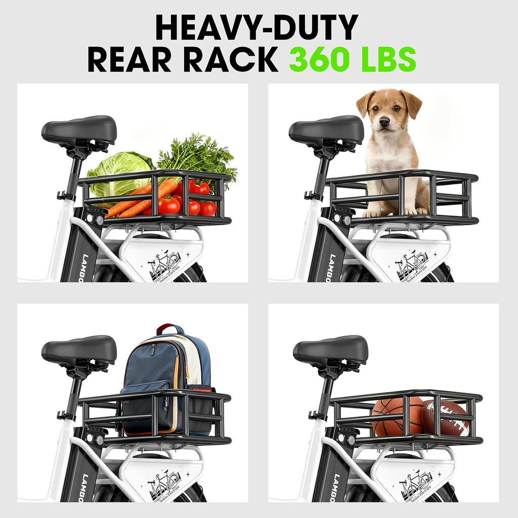 Electric Bike for Adults - 1000W Peak Motor Ebike with 48V15Ah Removable Battery, 20" X 3.0 Fat Tire Step-Thru 7-Speed Commuter Electric Bicycle, up to 24 MPH, 70 Miles Range, UL 2849 Certified.