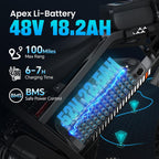 A20 Electric Bike for Adults, Peak 2000W Electric Dirt Bikes for Adults | UL 2849 48V 18.2Ah(873.6Wh) E-Bike, 100 Miles(Pas), Hydraulic Disc Brakes E Bike for Teens, 17" Dirt Tires Ebikes for Adults