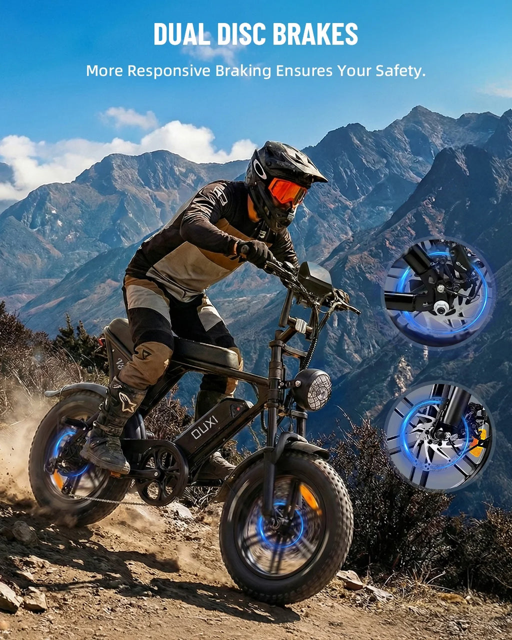 V8 Mini Electric Bike for Adults, 16" Fat Tire Ebike, 500W Electric Bicycle, 36V 10.4Ah, Black E Bike UL2849