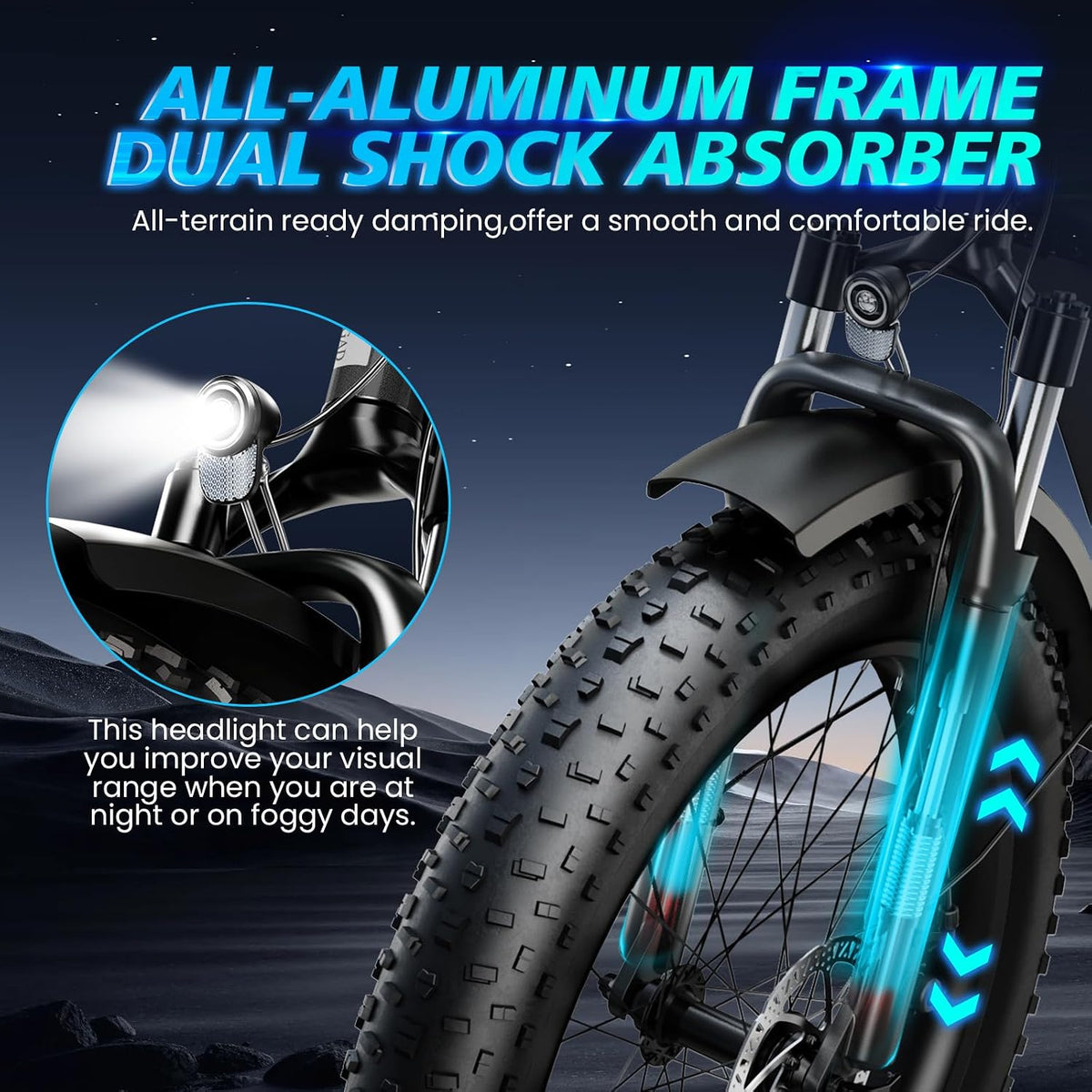 Electric Connection adult electric mountain bike with 26x4 tires, 1200W motor, aluminum frame, LCD display, and dual hydraulic brakes.