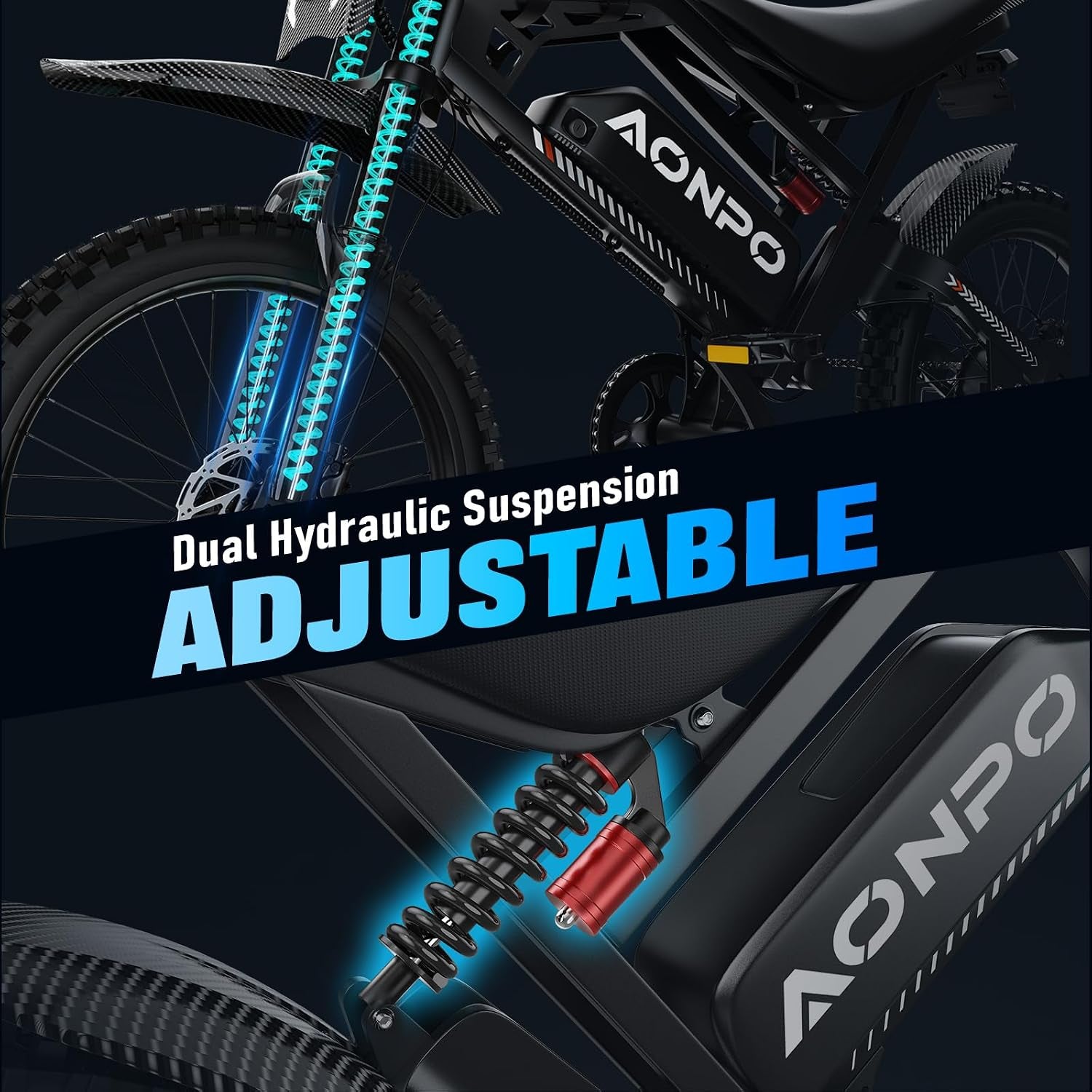 A20 Electric Bike for Adults, Peak 2000W Electric Dirt Bikes for Adults | UL 2849 48V 18.2Ah(873.6Wh) E-Bike, 100 Miles(Pas), Hydraulic Disc Brakes E Bike for Teens, 17" Dirt Tires Ebikes for Adults