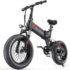 Electric Bike, 20''X4.0 Fat Tire Electric Bike for Adults | 500W Foldable Electric Bike with 48V 10Ah Battery,Professional 7 Speed,Shock Absorber, Ebike for Mountain Beach Snow