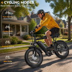 T63 Fat Tire Electric Bike, 500W Entry Level for Adults Teens | 40 Miles, 20MPH, 13Ah Removable Battery. 20 Fat Tire Ebike for Commute, School, Travel. Lightweight. UL2849 Certified.