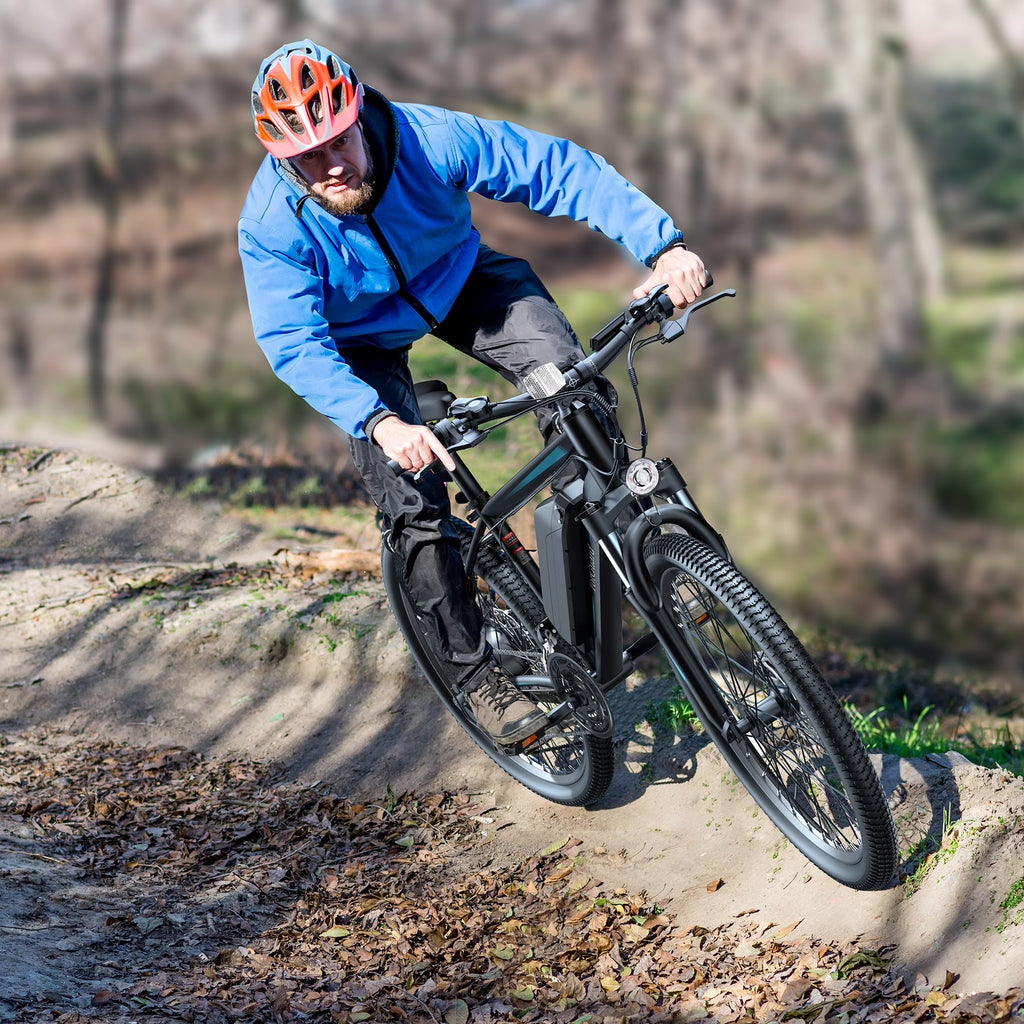 Electric Bike for Adults 27.5" E-Bike with 500W Motor, Electric Mountain Bike with 48V 10Ah Battery, Lockable Suspension Fork, Shimano 21 Speed Gears UL2849