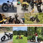 2026 Luna/Terra 3000W/1500W 33MPH Dual Motor Ebike for Men Women, 20/15Ah 80+ Mi Long Range Electric Bike for Adults, 20" Fat Tire Full Suspension All-Terrain E-Bike with Hydraulic Disc Brake