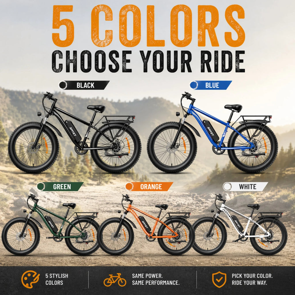 EB26 Electric Bike for Adults, Peak 1500W 48V 15Ah, 26" Fat Tire Ebike, E-Mountain Bicycle, UL2849