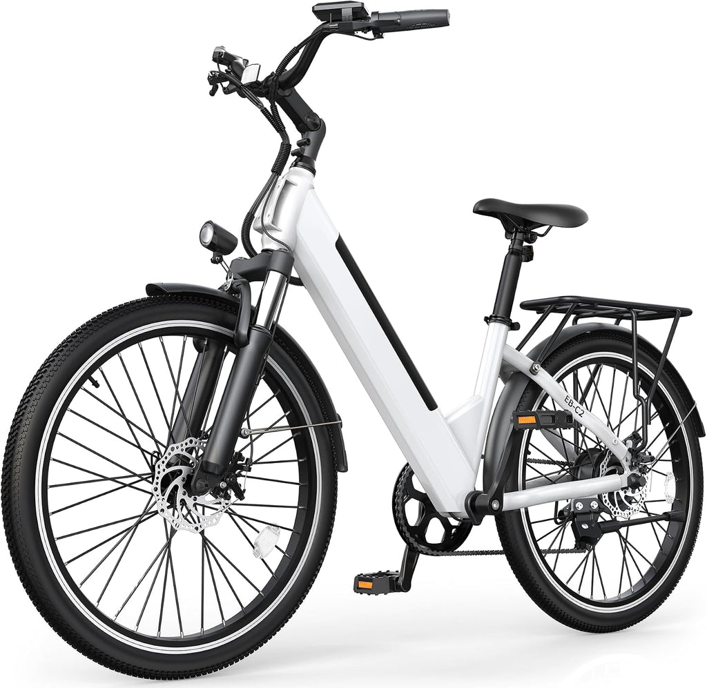 Electric Bike for Adults,26" Step-Thru Ebike with 1000W Peak Motor,50 Miles 20MPH Adult Electric Bicycles with 48V Internal Removable Battery, Adjustable Stem,7 Speed,Ul 2849 Certified