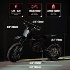Electric Connection IN10 Pro electric dirt bike with 17"/14" tires, 5500W motor, hydraulic brakes, and dual shock for off-road riding