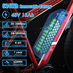 26"X4.0 Fat Tire Electric Bike, 624Wh Battery, 48V 500W Ebike Electric Mountain Bike, Cruise Control Mode, Adult E Bikes for Men, LCD Meter, 7-Speed Snow Bike Beach E-Bike for Adults UL2849