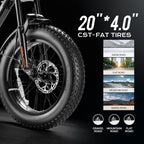 2026 Luna/Terra 3000W/1500W 33MPH Dual Motor Ebike for Men Women, 20/15Ah 80+ Mi Long Range Electric Bike for Adults, 20" Fat Tire Full Suspension All-Terrain E-Bike with Hydraulic Disc Brake