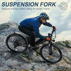 Electric Bike for Adults 27.5" E-Bike with 500W Motor, Electric Mountain Bike with 48V 10Ah Battery, Lockable Suspension Fork, Shimano 21 Speed Gears UL2849