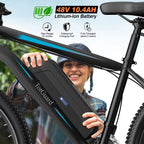 Electric Bike for Adults 27.5" E-Bike with 500W Motor, Electric Mountain Bike with 48V 10Ah Battery, Lockable Suspension Fork, Shimano 21 Speed Gears UL2849
