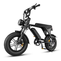 V8 Mini Electric Bike for Adults, 16" Fat Tire Ebike, 500W Electric Bicycle, 36V 10.4Ah, Black E Bike UL2849