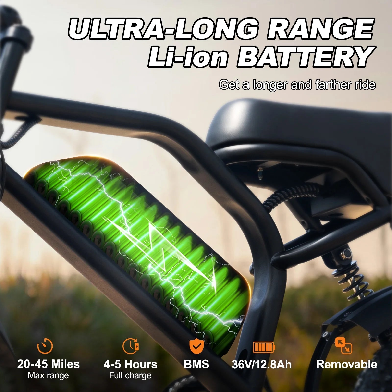 Electric Bike,16" Fat Tire Ebike,500W Motor,48V 12Ah Removable Battery,4X Suspension,38 Miles Pure Electric,55 Miles Pedal