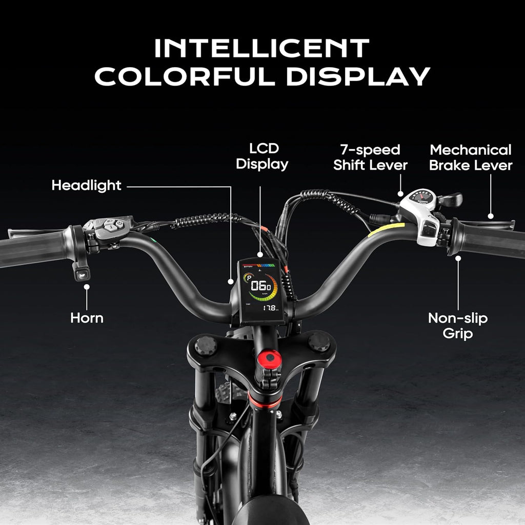 2026 Luna/Terra 3000W/1500W 33MPH Dual Motor Ebike for Men Women, 20/15Ah 80+ Mi Long Range Electric Bike for Adults, 20" Fat Tire Full Suspension All-Terrain E-Bike with Hydraulic Disc Brake