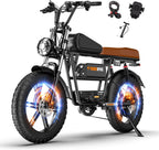 T73 Premium Series Electric Bike for Adults,48V15Ah/36Ah/41.6Ah Battery,1000W/1500W/3000W Powerful Motor,20''*4'' Fat Tire, Hydraulic Shockproof &Oils Brakes, Commute/Snow Ebike.Age 15+