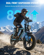 V8 Mini Electric Bike for Adults, 16" Fat Tire Ebike, 500W 20MPH Electric Bicycle, 36V 10.4Ah, E Bike UL2849