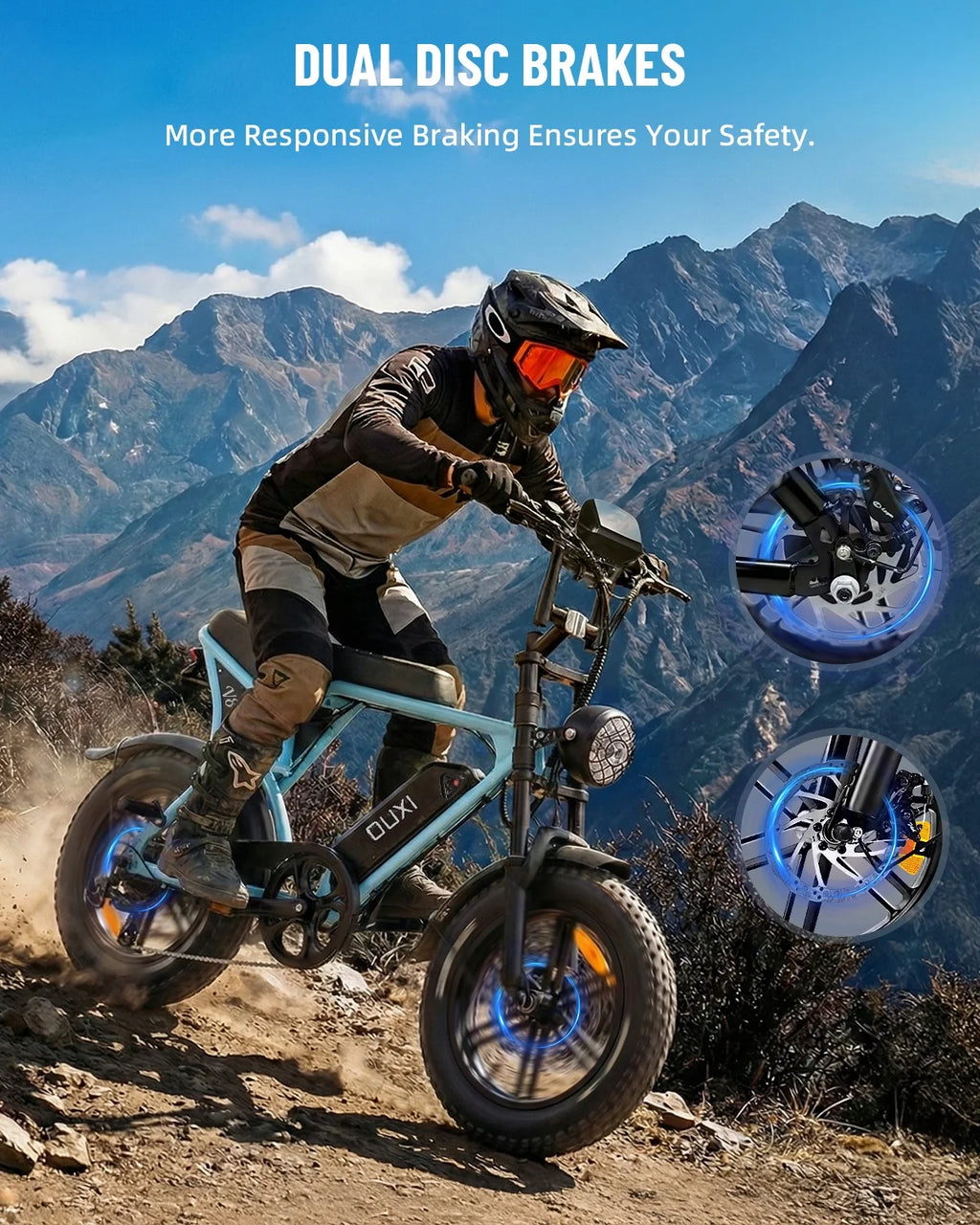 V8 Mini Electric Bike for Adults, 16" Fat Tire Ebike, 500W 20MPH Electric Bicycle, 36V 10.4Ah, E Bike UL2849