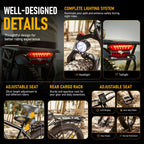 EB26 Electric Bike for Adults, Peak 1500W 48V 15Ah, 26" Fat Tire Ebike, E-Mountain Bicycle, UL2849