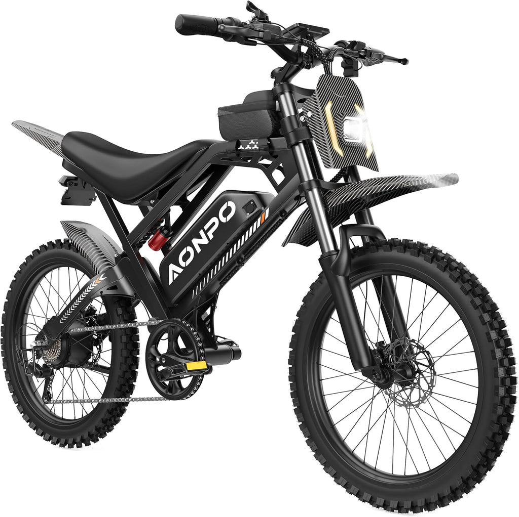 A20 Electric Bike for Adults, Peak 2000W Electric Dirt Bikes for Adults | UL 2849 48V 18.2Ah(873.6Wh) E-Bike, 100 Miles(Pas), Hydraulic Disc Brakes E Bike for Teens, 17" Dirt Tires Ebikes for Adults