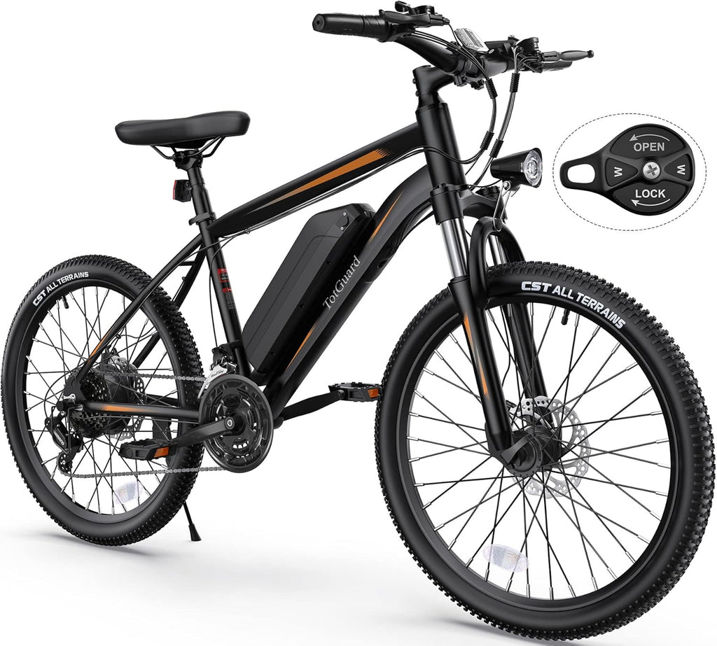 Electric Bike for Adults, 26" Ebike with Peak 500W Brushless Motor, Electric Mountain Bike with 374Wh Removable Battery, 50 Miles Electric Bicycle with Suspension Fork, 21 Speed, LCD Display