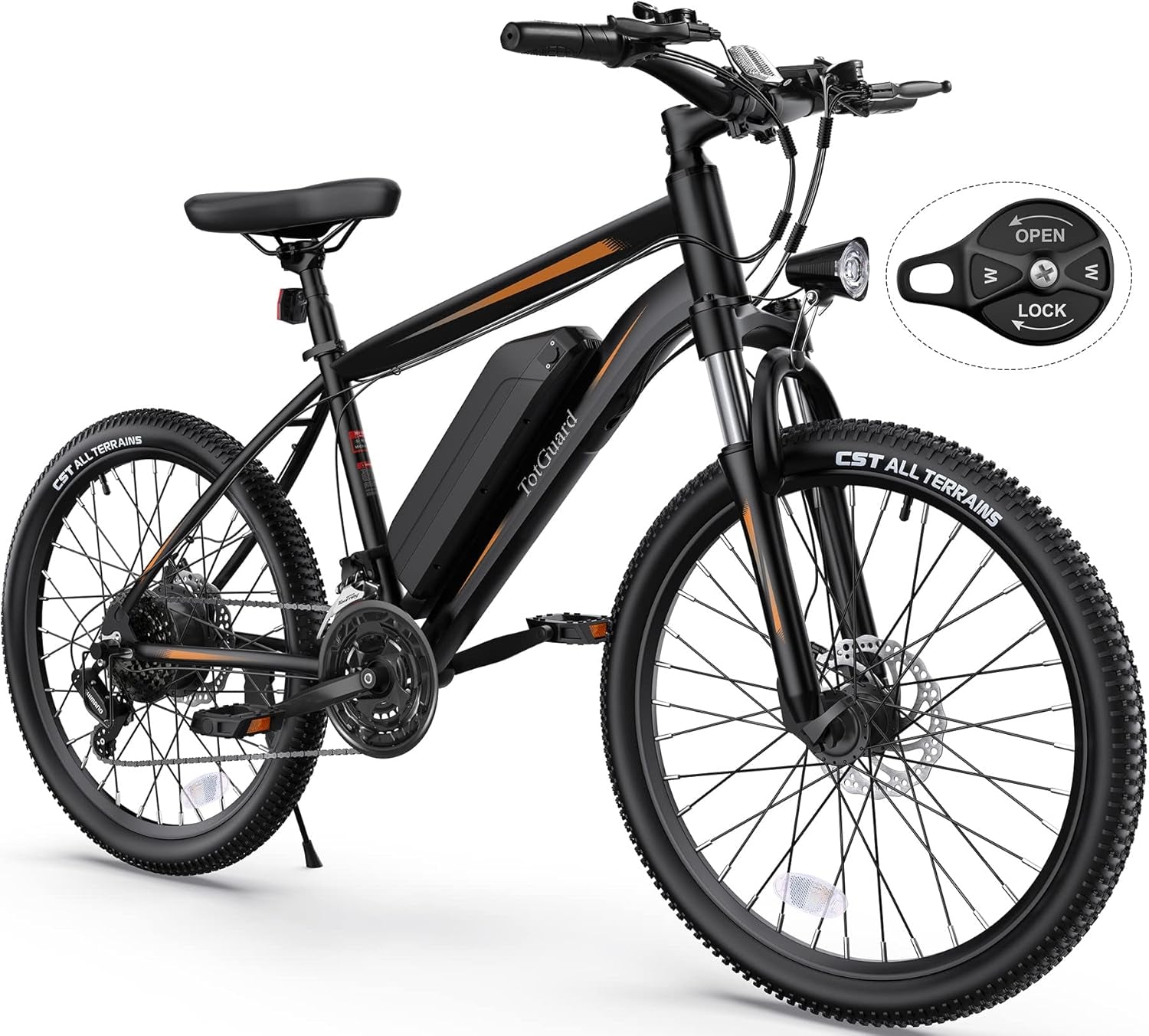 Electric Bike for Adults, 26" Ebike with Peak 500W Brushless Motor, Electric Mountain Bike with 374Wh Removable Battery, 50 Miles Electric Bicycle with Suspension Fork, 21 Speed, LCD Display