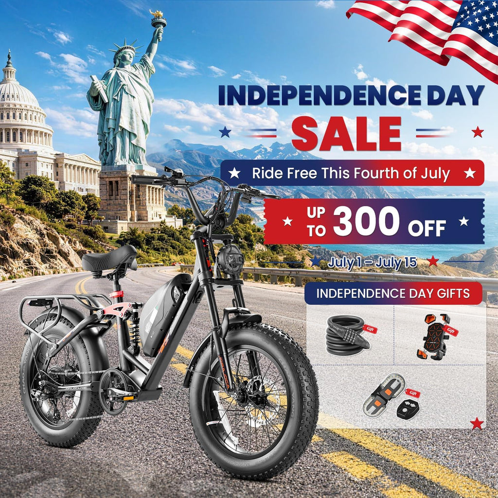 2026 Luna/Terra 3000W/1500W 33MPH Dual Motor Ebike for Men Women, 20/15Ah 80+ Mi Long Range Electric Bike for Adults, 20" Fat Tire Full Suspension All-Terrain E-Bike with Hydraulic Disc Brake
