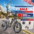 2026 Luna/Terra 3000W/1500W 33MPH Dual Motor Ebike for Men Women, 20/15Ah 80+ Mi Long Range Electric Bike for Adults, 20" Fat Tire Full Suspension All-Terrain E-Bike with Hydraulic Disc Brake