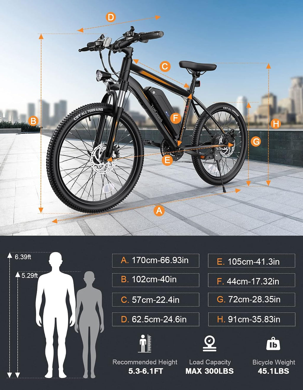 Electric Bike for Adults, 26" Ebike with Peak 500W Brushless Motor, Electric Mountain Bike with 374Wh Removable Battery, 50 Miles Electric Bicycle with Suspension Fork, 21 Speed, LCD Display
